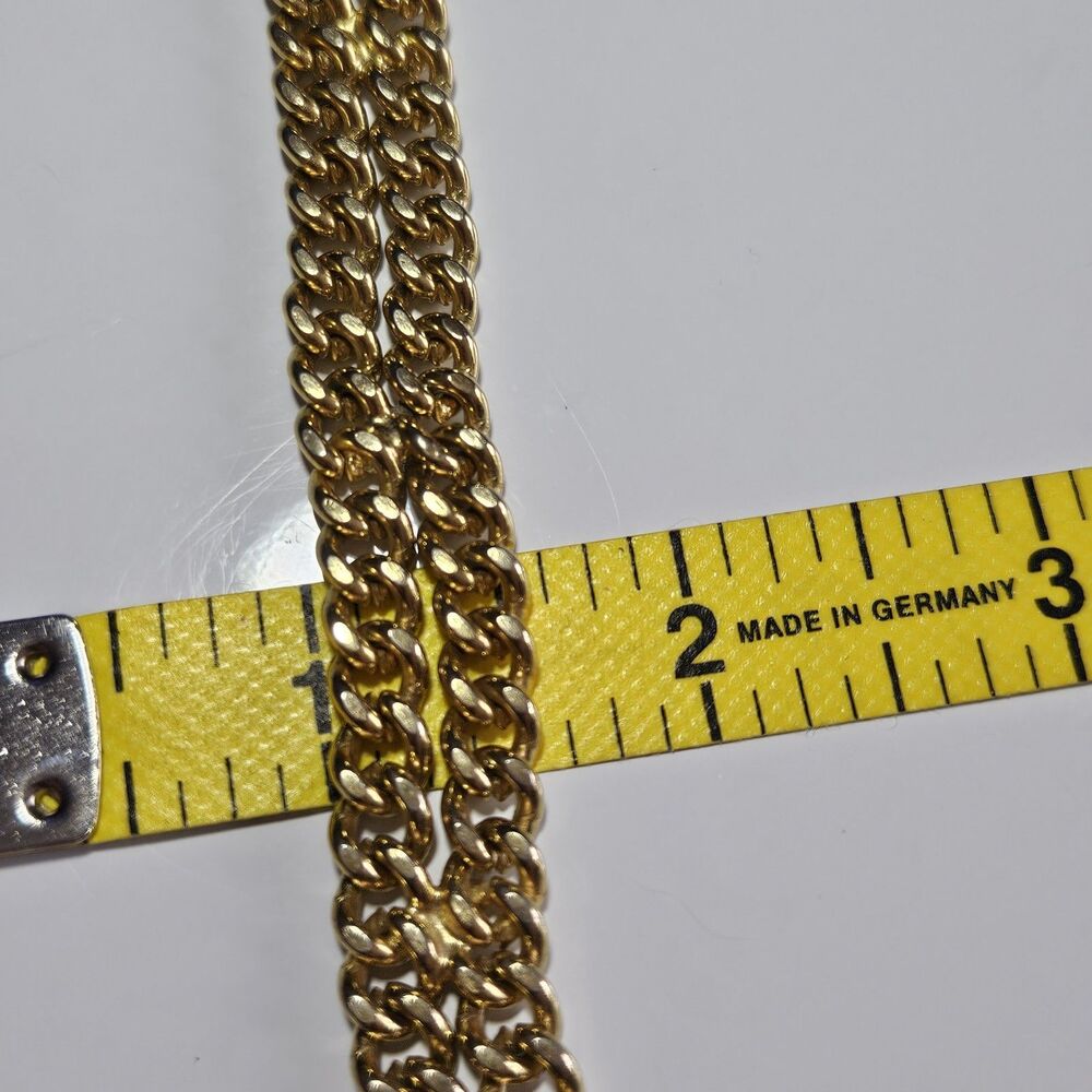 Vintage Goldette NY Gold Tone bracelet 6.75” Chunky Chain Layered - Picture 11 of 16